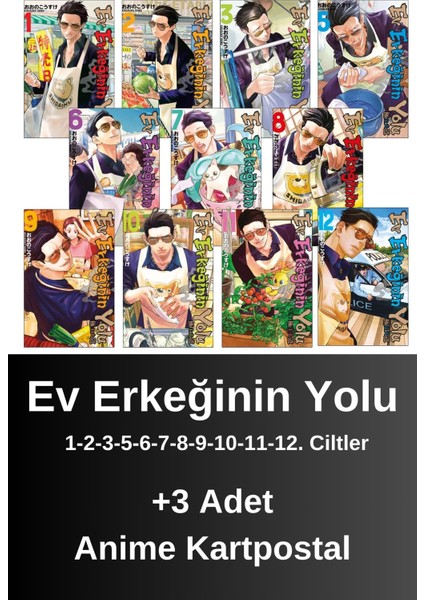 Ev Erkeğinin Yolu 1-2-3-5-6-7-8-9-10-11-12. Ciltler (11 Kitap) | Anime Kartpostallar