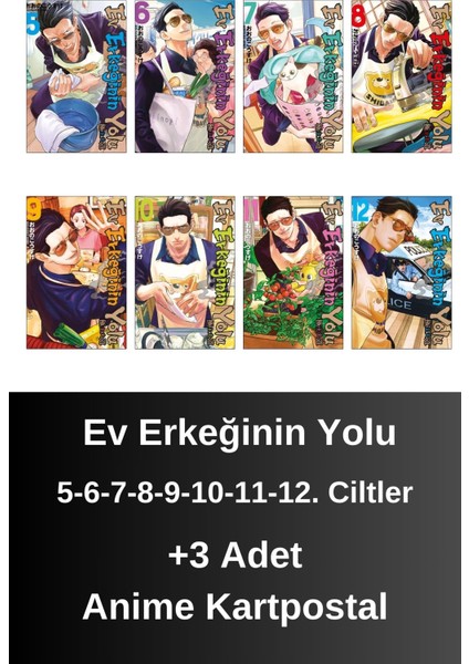 Ev Erkeğinin Yolu 5-6-7-8-9-10-11-12. Ciltler (8 Kitap) | Anime Kartpostallar