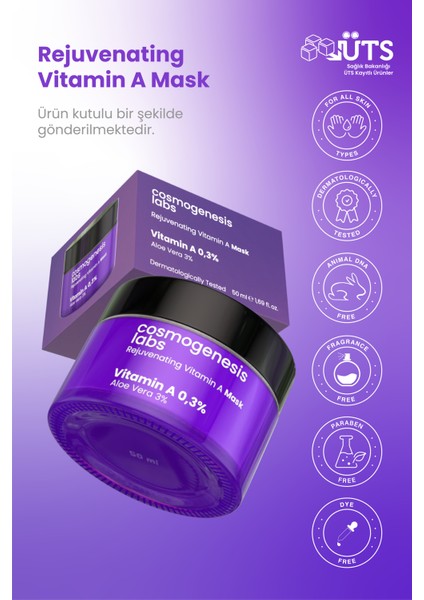 Canlandıran A Vitamini Maske 50ML Kuruluk Önleyici Gençleştirici ve Parlak Esnek Pürüzsüz Görünüm fırsatları