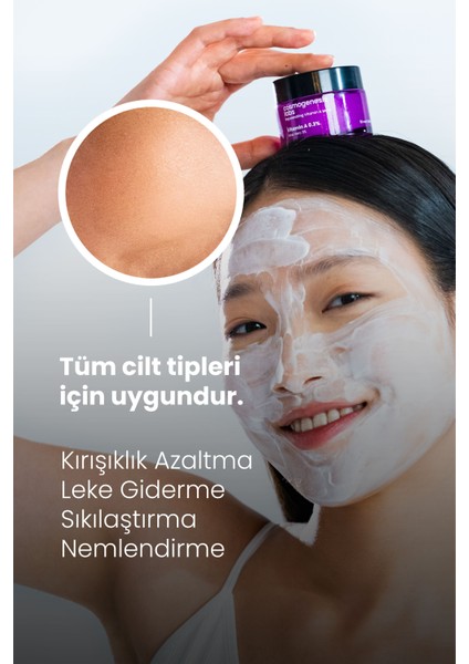 Canlandıran A Vitamini Maske 50ML Kuruluk Önleyici Gençleştirici ve Parlak Esnek Pürüzsüz Görünüm indirimleri