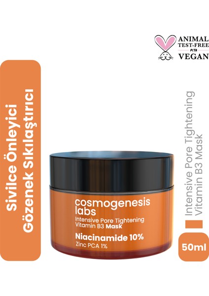 Gözenek Sıkılaştırıcı B3 Vitamini Maske 50ML Arındırıcı Detox ve Peeling