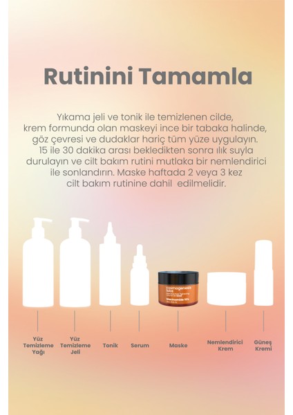 Gözenek Sıkılaştırıcı B3 Vitamini Maske 50ML Arındırıcı Detox ve Peeling