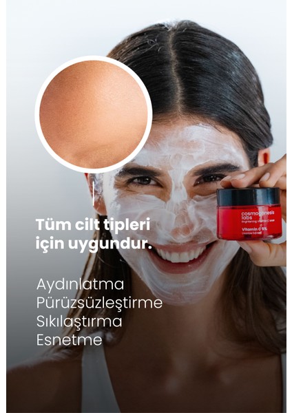 Aydınlatıcı C Vitamini Maske 50ML Cilt Besleyici ve Nemlendirici Etkili Anında Esneklik Antioksidan fırsatları