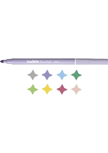Nessiworld Carioca Pastel Süper Yıkanabilir Keçeli Boya Kalemi 8'li