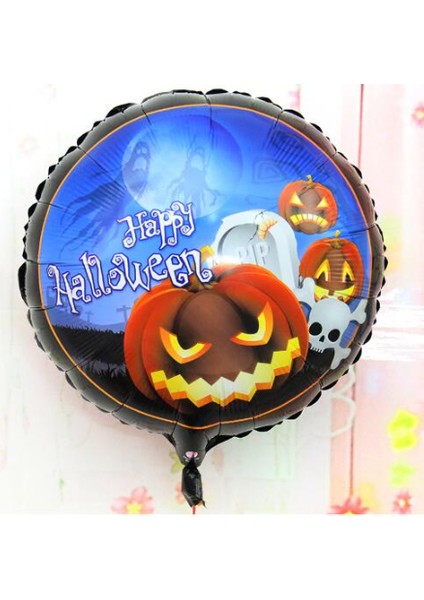 Parti Malzemeleri Happy Halloween Balkabağı Folyo Balon 18 Inç