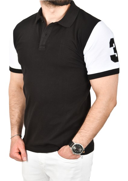 Dar Kesim Pamuklu Polo Yaka Tişört Slim Fit Nefes Alan Kıvrılmaz Polo Yaka Tişört 2503022