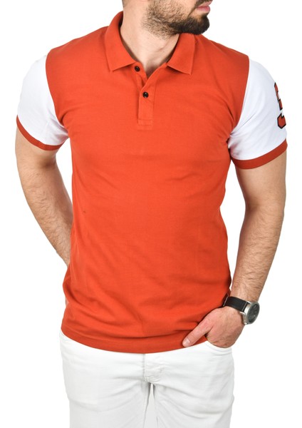 Dar Kesim Pamuklu Polo Yaka Tişört Slim Fit Nefes Alan Kıvrılmaz Polo Yaka Tişört 2503022