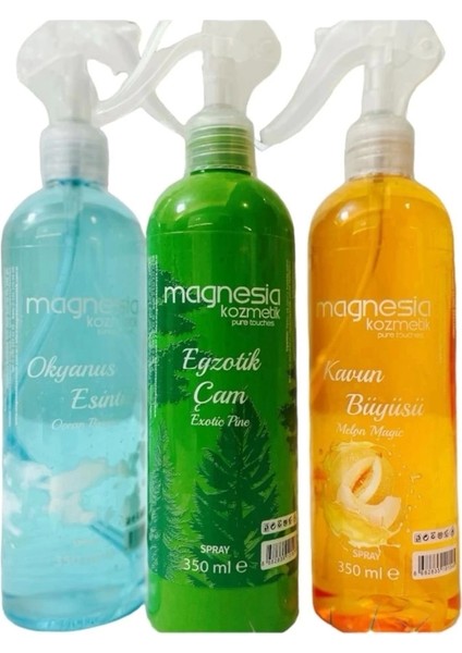 Oda ve Ortam Spreyi 3'lü Avantajlı Set (Okyanus, çam. kavun)