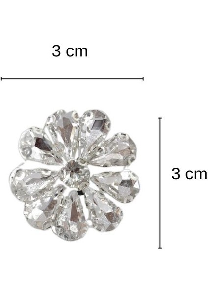 Yapıştırma Damla Taşlı Çiçek Aksesuar 5'li Paket modelleri