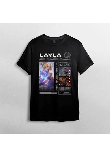 Mobile Legends Layla Unisex %100 Pamuklu Bisiklet Yaka T-Shirt fiyatları