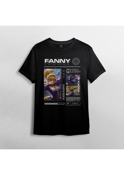 Mobile Legends Fanny Unisex %100 Pamuklu Bisiklet Yaka T-Shirt fiyatları
