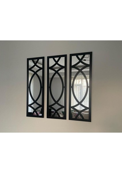 Dekoratif Geometrik Desenli Ayna Boyalı Hazır Pleksi Aynalı 3 Adet 20X60 cm fiyatları