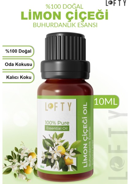 Limon Çiçeği Uçucu Yağ Buhurdanlık Esansı Konsantre Oda Kokusu Esans Buhur Yağı 10 ml