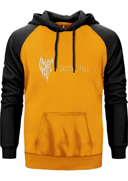 Sanitys Fall Text Sarı Renk Reglan Kol Kapşonlu Sweatshirt