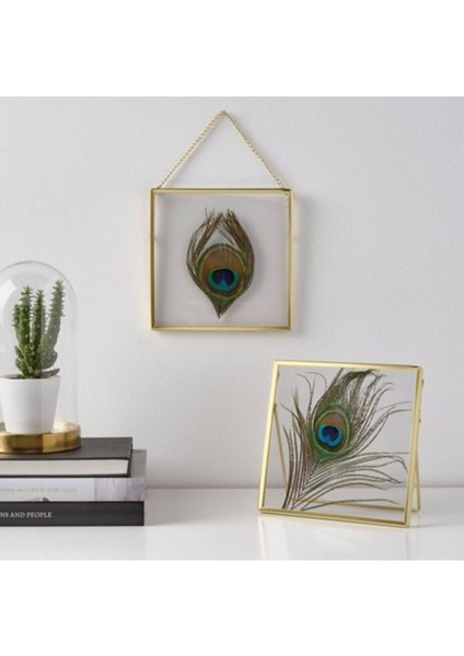 Asılır Modern Çerçeve Gold Renk Ölçü 16X16 cm Meridyendukkan Çelik, Nikel Kaplama fırsatları