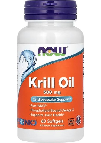 Krill Oil 1000 mg 60 Softgels 500 mg Per Softgel
