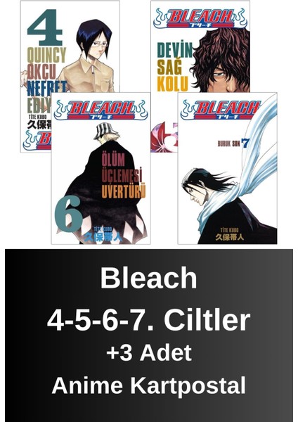 Bleach 4-5-6-7. Ciltler (4 Kitap) | Anime Kartpostallar