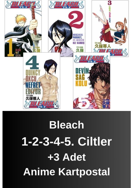 Bleach 1-2-3-4-5. Ciltler (5 Kitap) | Anime Kartpostallar