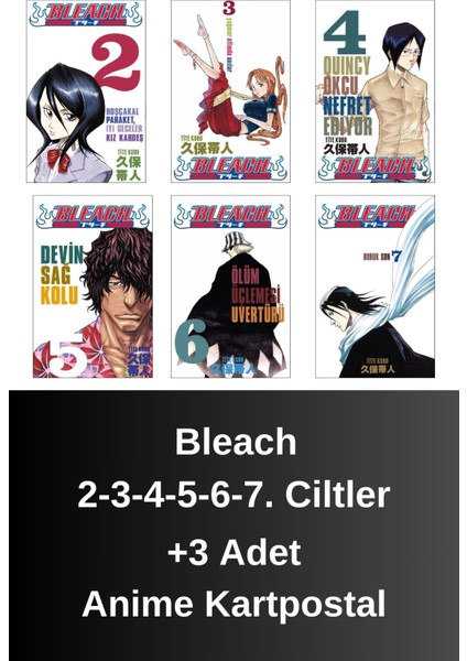 Bleach 2-3-4-5-6-7. Ciltler (6 Kitap) | Anime Kartpostallar