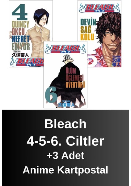 Bleach 4-5-6. Ciltler (3 Kitap) | Anime Kartpostallar