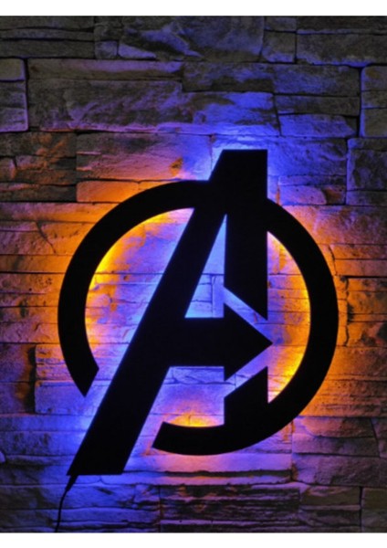 Avengers Logo LED Işıklı Tablo