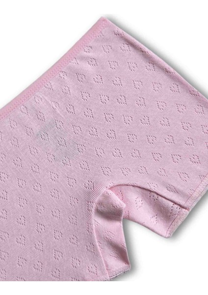 %100 Pamuklu Kız Çocuk Pembe Beyaz Krem Boxer 6lı Set modelleri