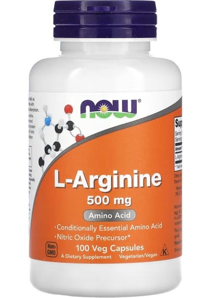 L-Arginine 500 mg 100 Capsules