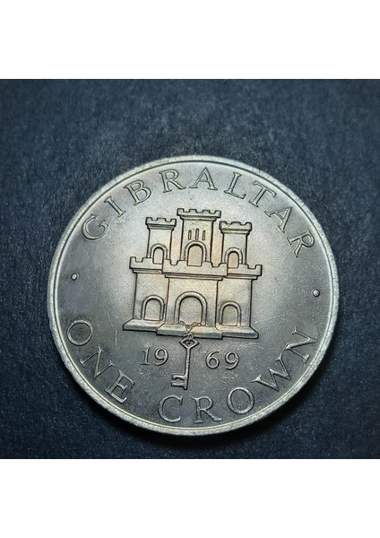 39963680162461081A 1969 1 Kron Cebelitarık Çil Eski Yabancı Madeni Para fırsatları
