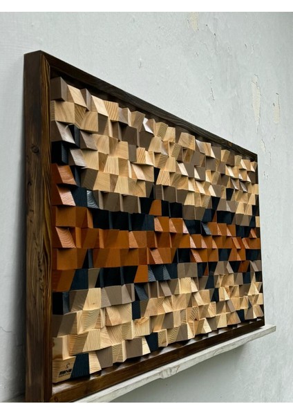 Ahşap Akustik Panel 120*60 cm Duvar Dekorasyonu Ahşap Tablo