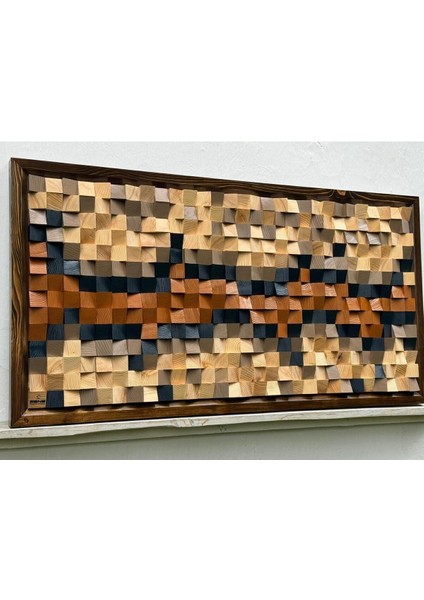 Ahşap Akustik Panel 120*60 cm Duvar Dekorasyonu Ahşap Tablo