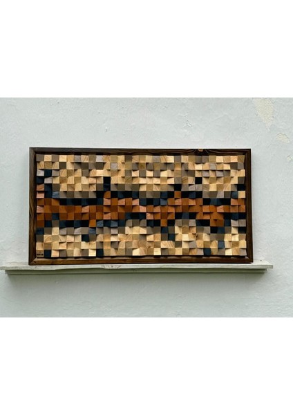 Ahşap Akustik Panel 120*60 cm Duvar Dekorasyonu Ahşap Tablo