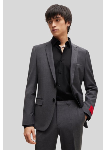 Kolay Ütülenebilir Slim Fit Erkek Gömlek Siyah