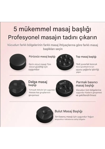 YX-720 6 Kademeli 5 Başlıklı Masaj Aleti