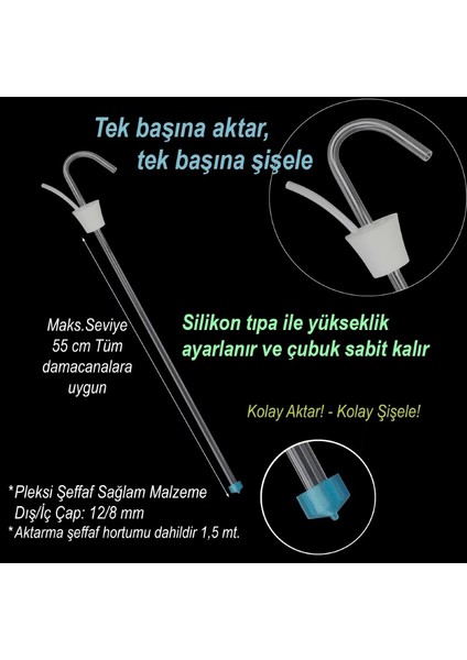 .club Şarap Aktarma ve Şişeleme Çubuğu – Pratik Sistem