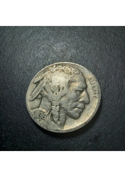 39963680E6DD62CC9E 1936 Amerika 5cent Çt+/ççt Eski Yabancı Madeni Para