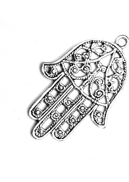 925 Ayar Gümüş Hamsa Hz. Fatima'nın Eli 4 cm 5,3 Gram