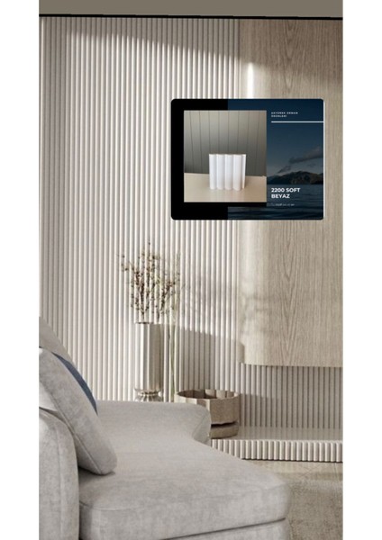 Akyürek Lb 2200 Model Soft Beyaz Dekor Profil Duvar Kaplama Panel Lambri
