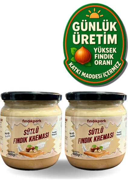 Sütlü Fındık Kreması %45 Fındık 2li Paket - 800 gr