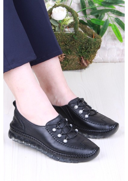 429871 Anatomik Rahat Esnek Deri Kadın Ayakkabı