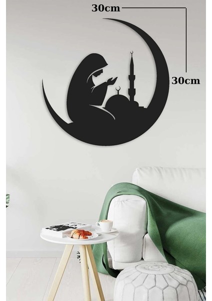 Düş Duvarı Dua Eden Kadın- Dini Duvar Tablosu - Duvar Dekoru 30X30CM modelleri