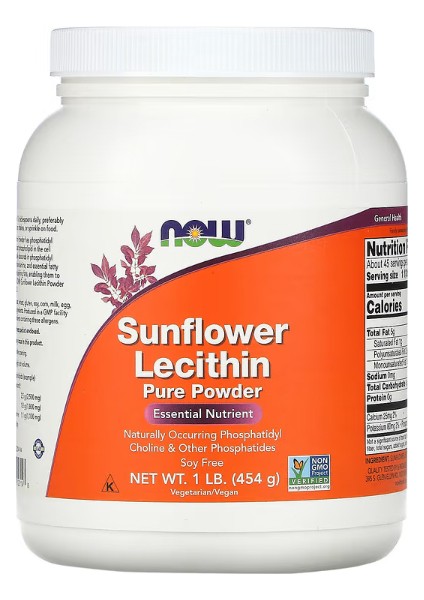 Sunflower Lecithin Pure Powder 1 Lb 454 gr