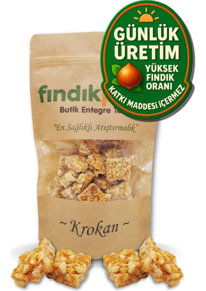 Taptaze Çıtır Fındık Krokan %75 Fındık - 500 gr