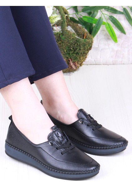 42083 Anatomik Rahat Esnek Deri Kadın Ayakkabı