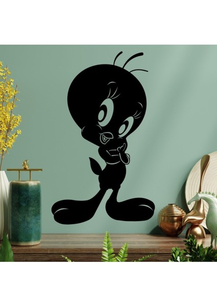 Tweety Özel Lazer Ahşap Kesim Duvar Süsü - Duvar Dekoru