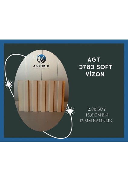 Akyürek Lb 3783 Model Soft Vizon Renk Dekor Profil Duvar Kaplama Lambri Panel