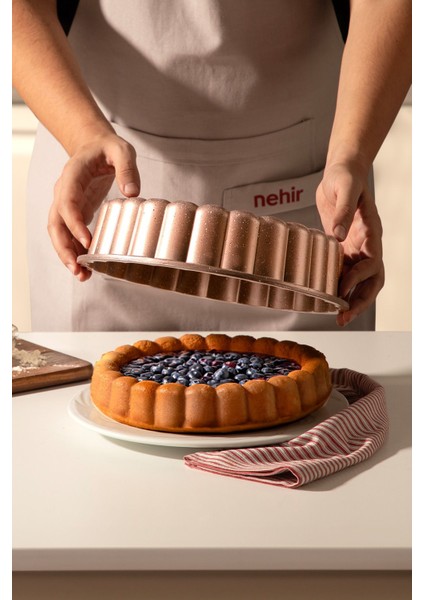 Papatya Rose Gold Döküm Tart Kalıbı 26 cm