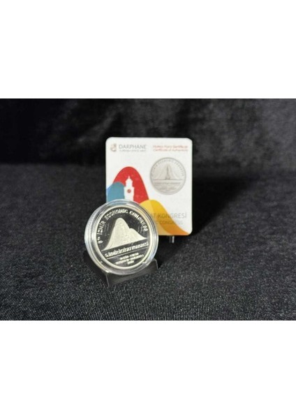5. Izmir Iktisat Kongresi 50 Tl 2013 Gümüş Hatıra Parası (Proof) Sertifikalı