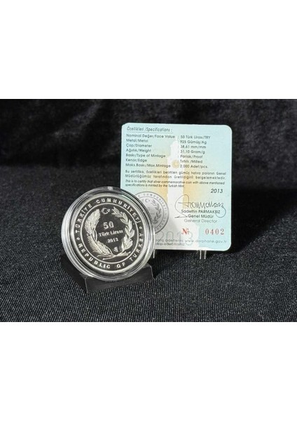 5. Izmir Iktisat Kongresi 50 Tl 2013 Gümüş Hatıra Parası (Proof) Sertifikalı fırsatları