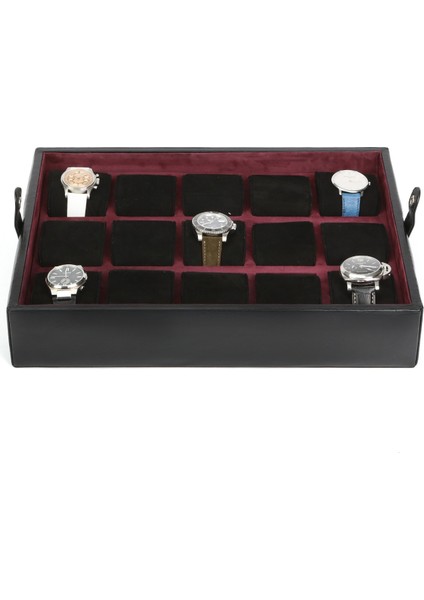 Deri Saat Kutusu 15LI Saat Kutusu Saat Koleksiyon Kutusu Watch Box