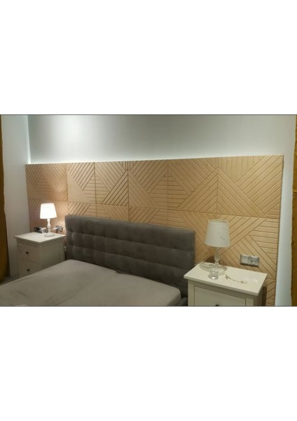 Dekoratif Duvar Paneli Simetrik Çizgiler Ahşap Duvar Dekoru Kendi Tarzınızda Düzenleyin 4 Adet fırsatları